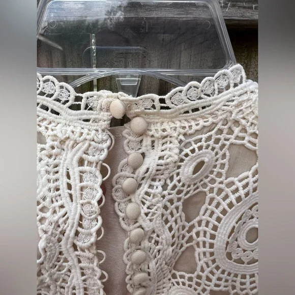 Free People off white lace sleeveless dress - Picture 3 of 9